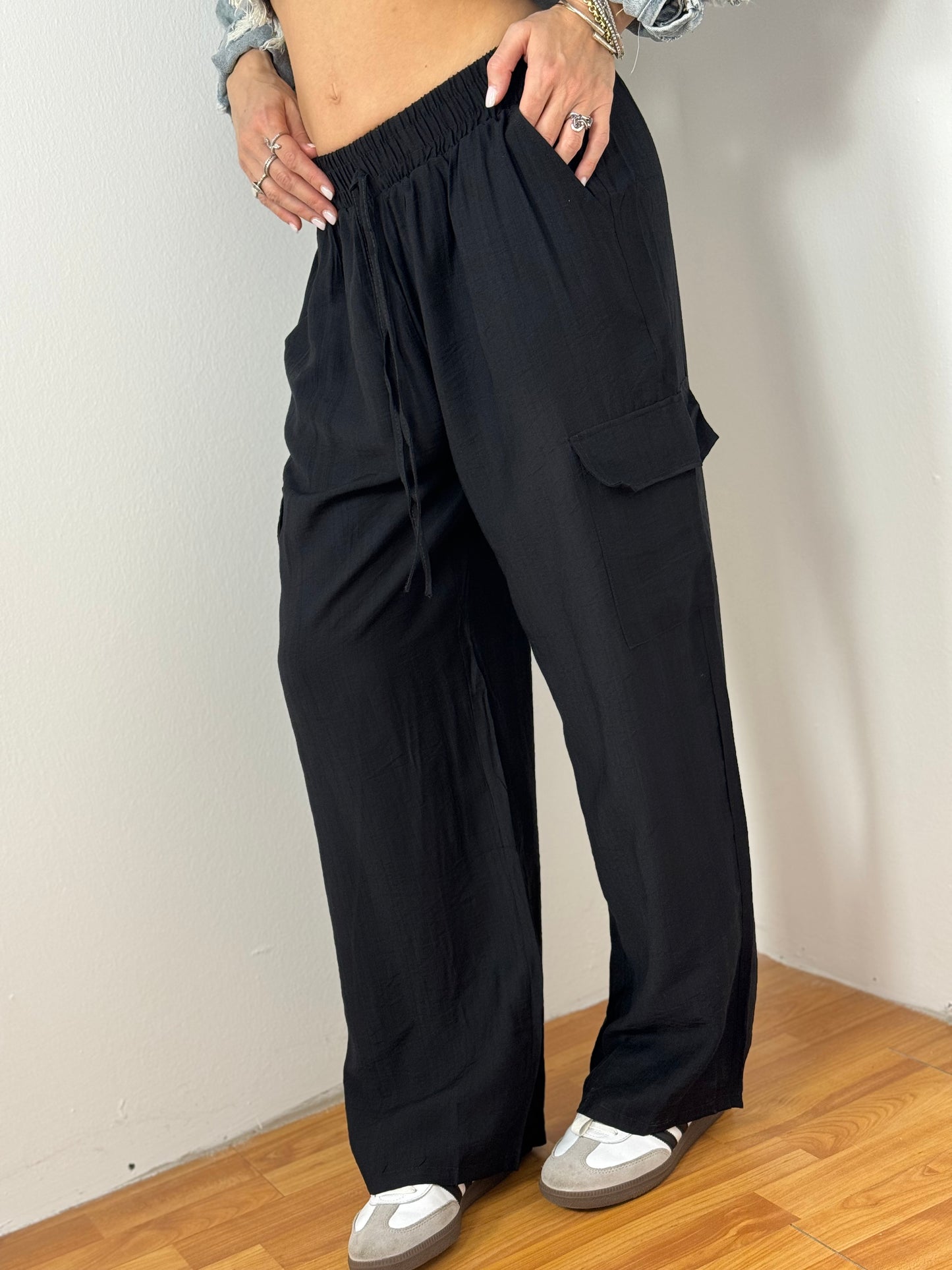 Pantaloni cargo in cotone